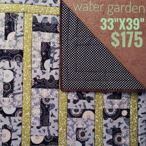 Handmade quilt 'water garden'